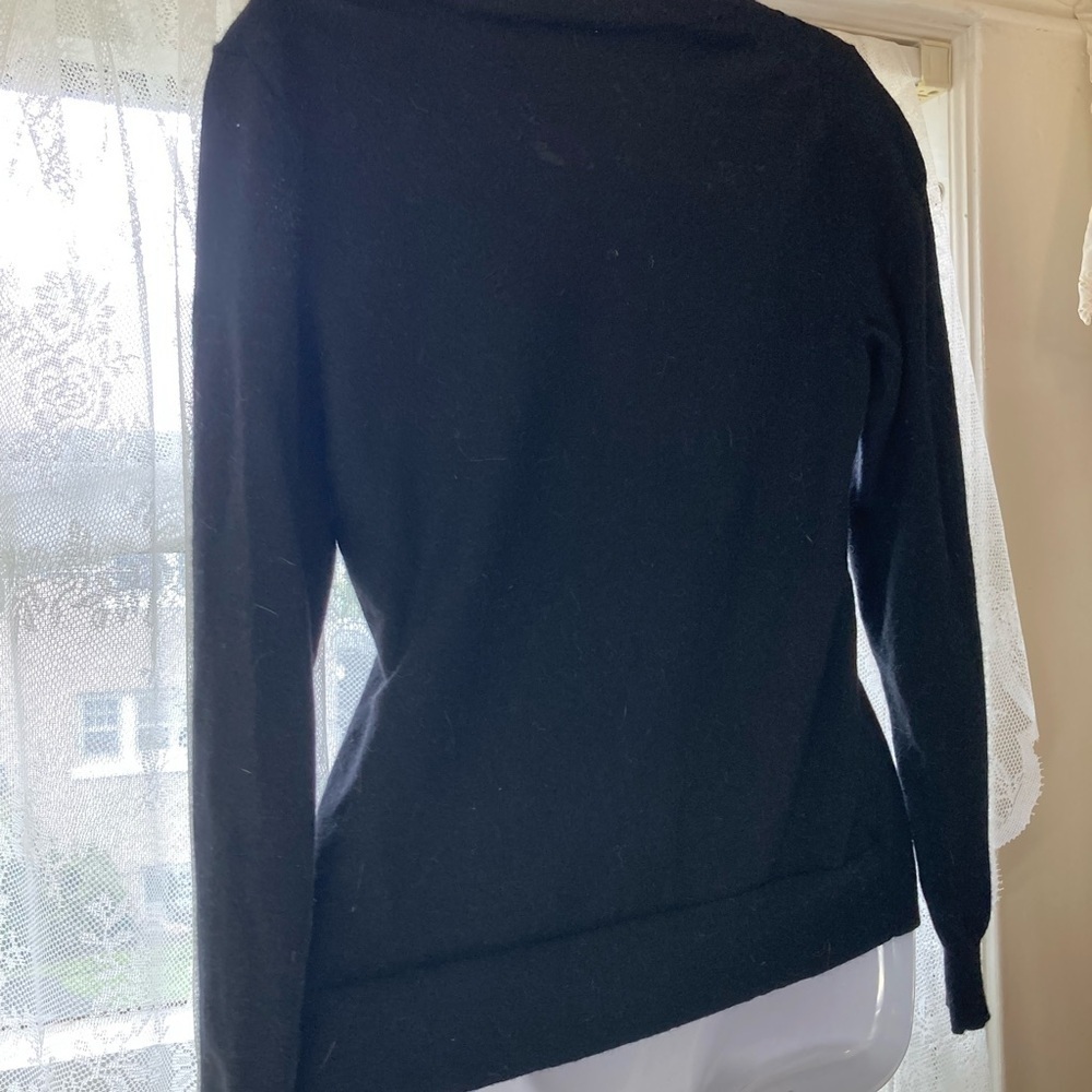 Banana Republic Black Knit Sweater with buttons and sequin XS - Picture 3 of 4